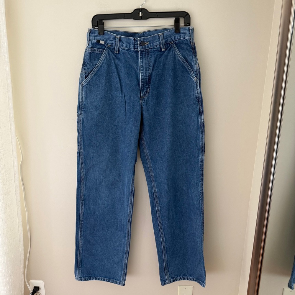 Carhartt FR FRB13-DNM Flame Resistant Carpenter Jeans Blue Denim 31x32 CAT 2